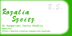 rozalia szeitz business card