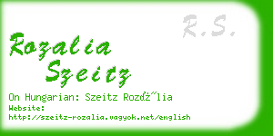 rozalia szeitz business card